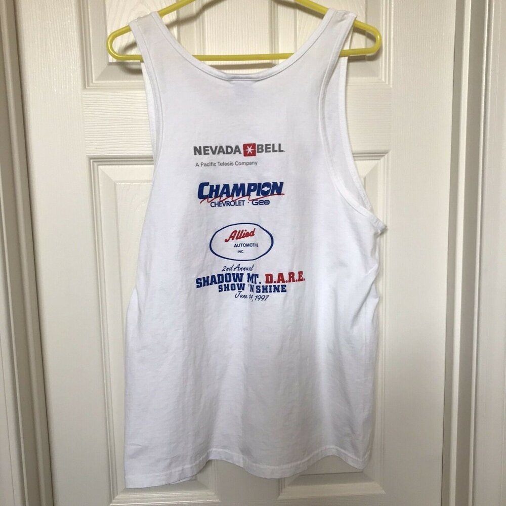 Vtg 1997 Tank w/Graphics Classic Cars D.A.R.E. Show 'N Shine Shirt - Picture 3 of 5